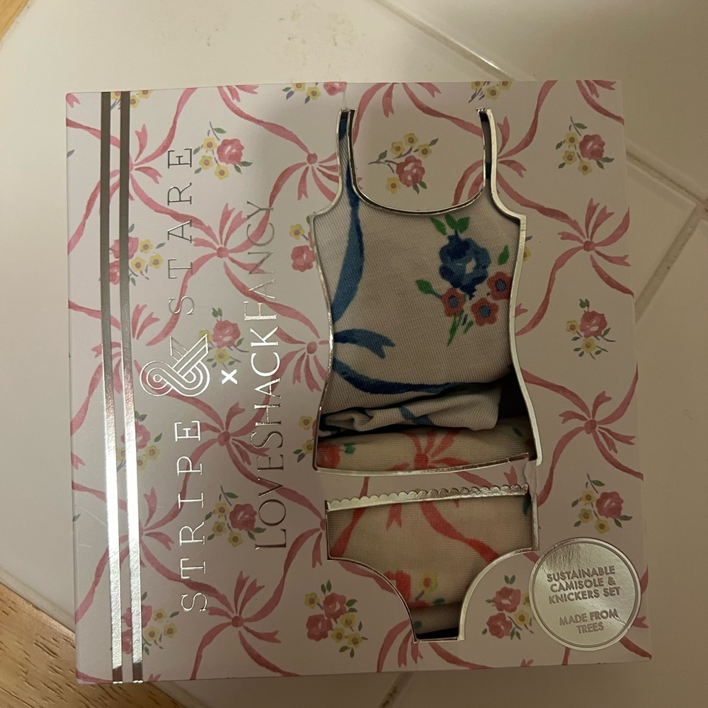 LoveShackFancy x stripe and stare pj set